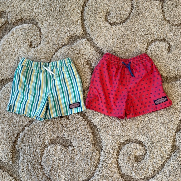 PRICE FIRM TWO Vineyard Vines Kids Chappy Lined Swim Trunks Size 5 - Picture 1 of 5